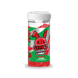 GEEK’D EXTRACTS – DELTA 8 + THCP GUMMIES  – STRAWBERRY